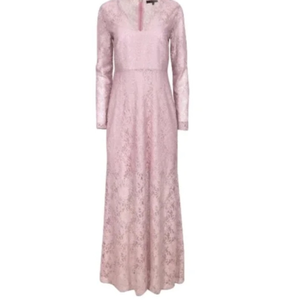 NWT BCBGMaxAzria Lavender Lace Gown Size: 4